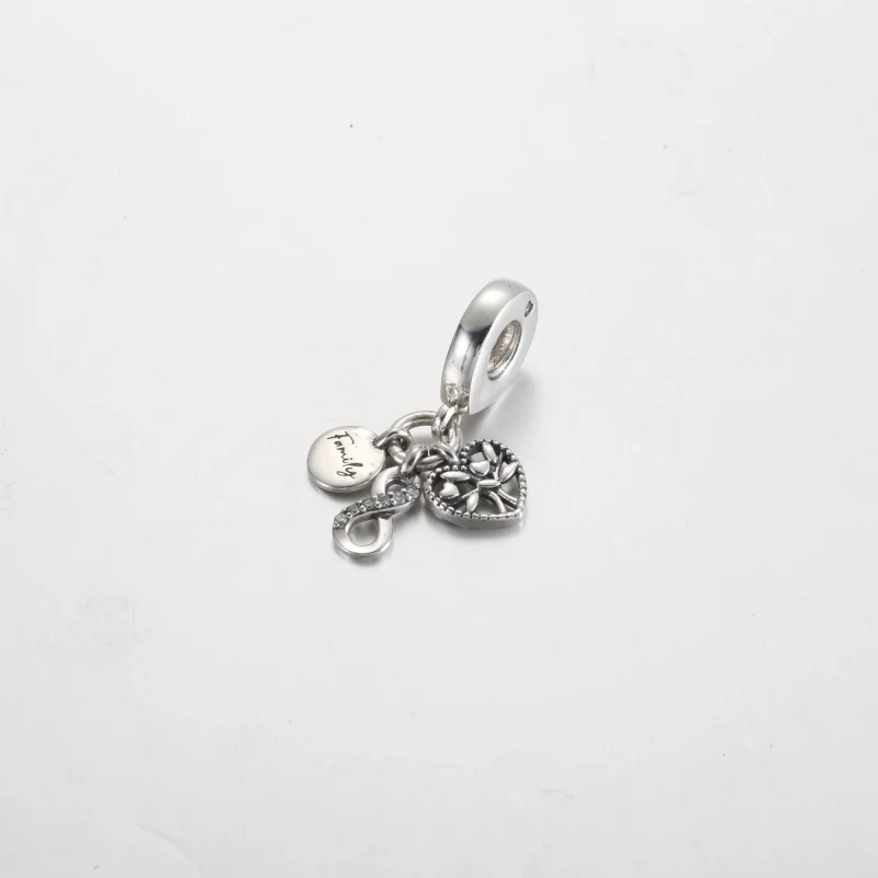 (изображение за) Pandora Family Infinity Triple Dangle Charm - 792201C01 - Преглед 2