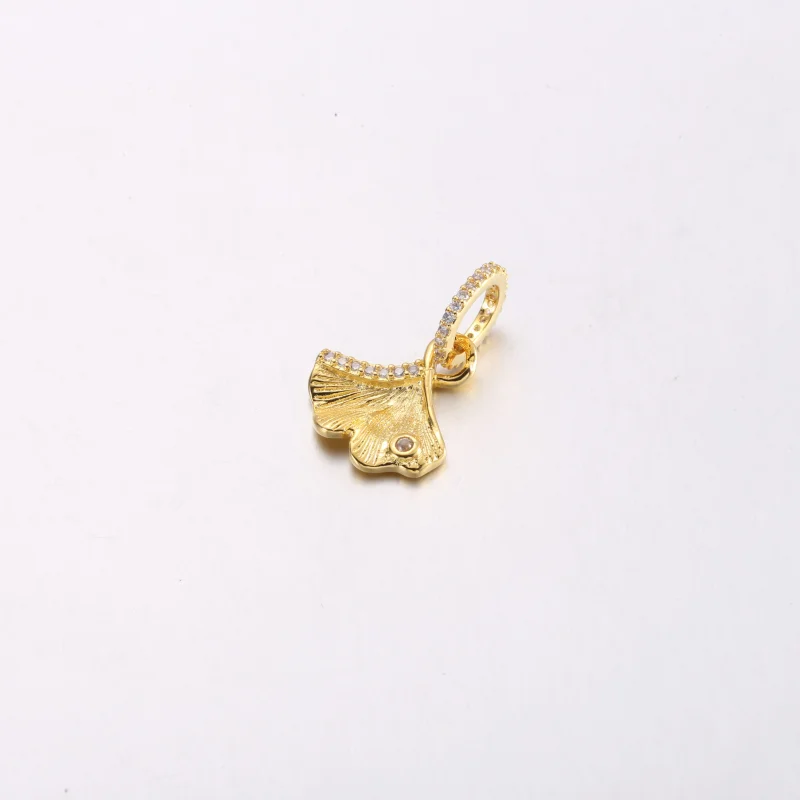 (изображение за) Pandora Ginkgo 14k златно покритие с прозрачен кубичен цирконий - 762428C01 - Преглед 2