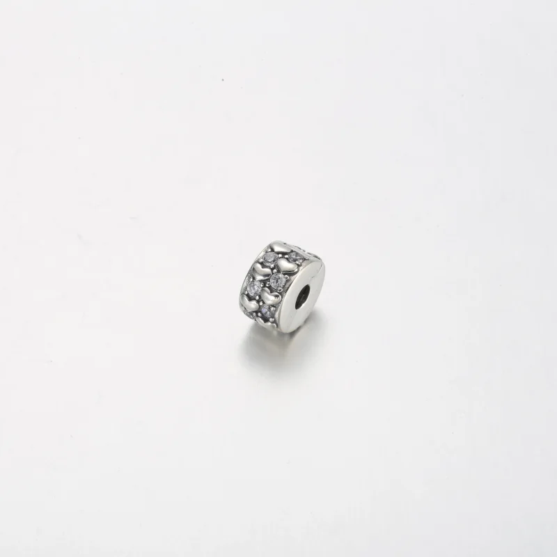 (изображение за) Pandora Infinite Hearts Sparkling Clip Charm - 792235C01 - Преглед 2