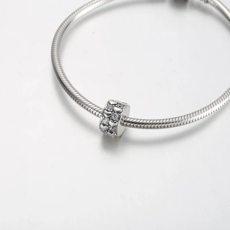 (изображение за) Pandora Infinite Hearts Sparkling Clip Charm - 792235C01 - Преглед 4