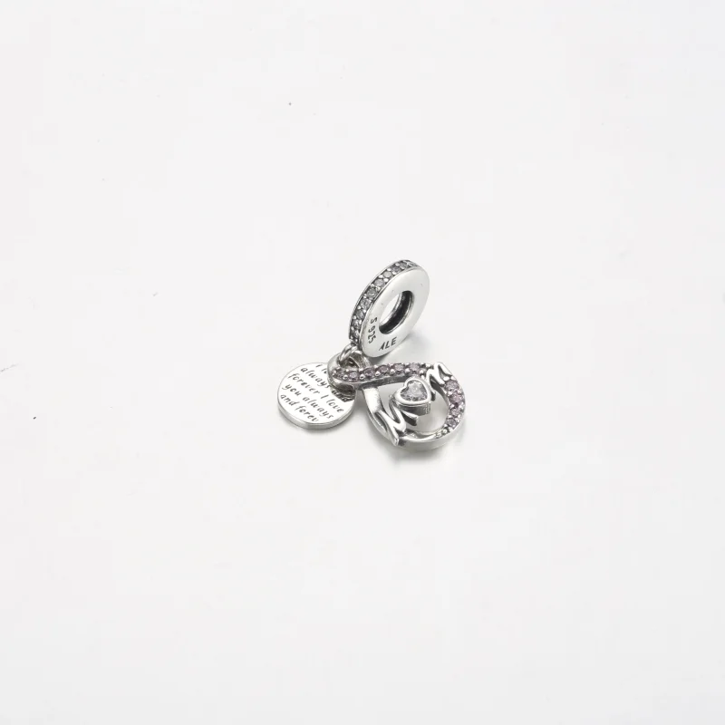 (изображение за) Pandora Mom Infinity Pavé Double Dangle Charm - 791468C01 - Преглед 2