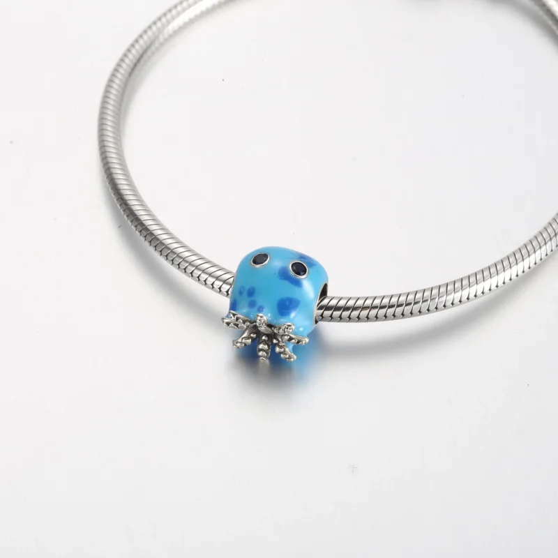 (изображение за) Pandora Ocean Bubbles & Waves Октопод Charm - 791698C01 - Преглед 5