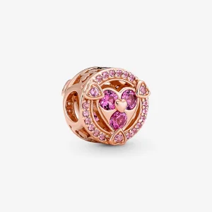 (изображение за) Pandora Reveal Your Love Sparkling Hearts Button Charm - 780796C02