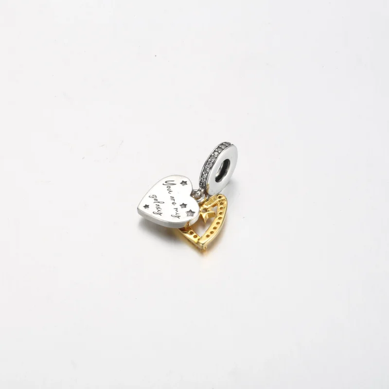 (изображение за) Pandora Shooting Star Hearts двойно висящ талисман - 762203C01 - Преглед 3