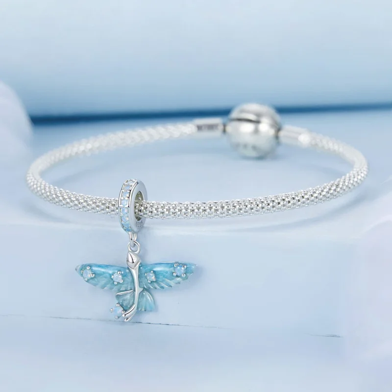(изображение за) Талисман за летящи риби в стил PANDORA - BSC967 - Преглед 3