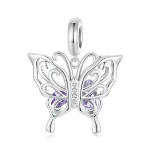 Талисман с пеперуди в стил PANDORA - BSC969 (изображение за) Талисман с пеперуди в стил PANDORA - BSC969