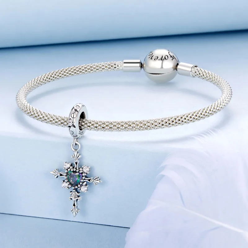 (изображение за) Талисман с кръст в стил PANDORA - BSC970 - Преглед 3