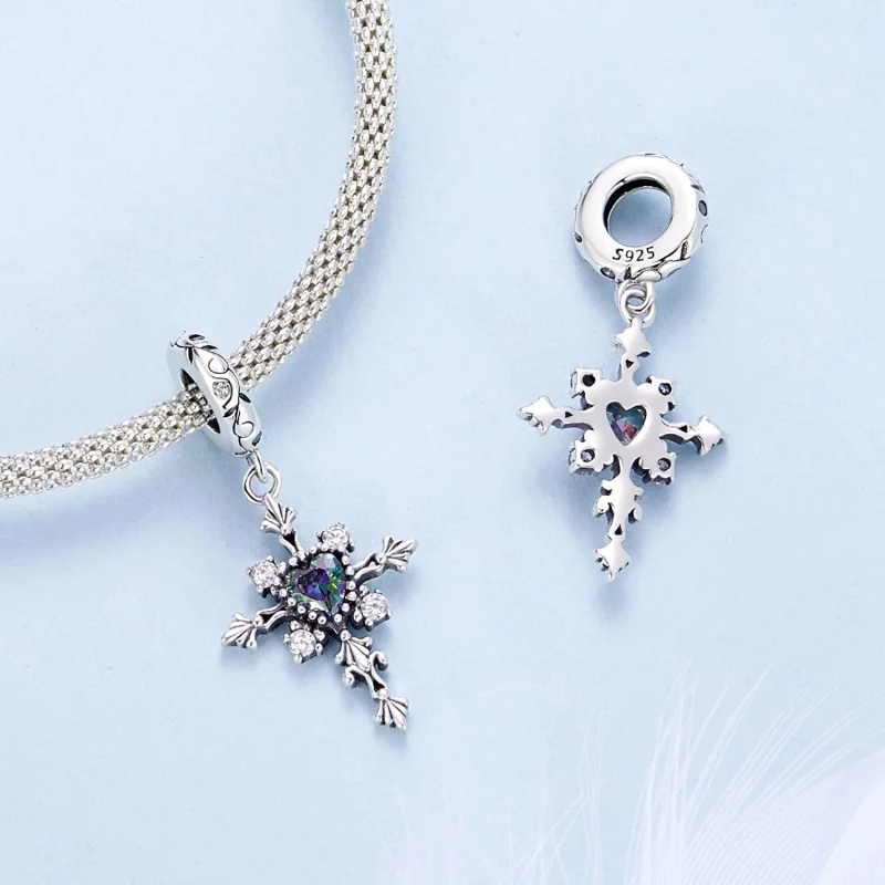 (изображение за) Талисман с кръст в стил PANDORA - BSC970 - Преглед 4