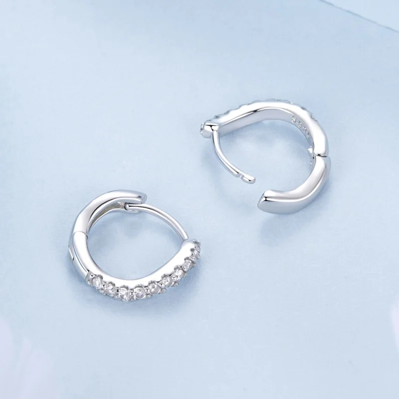(изображение за) Вълнисти обеци в стил PANDORA - BSE959 - Преглед 5