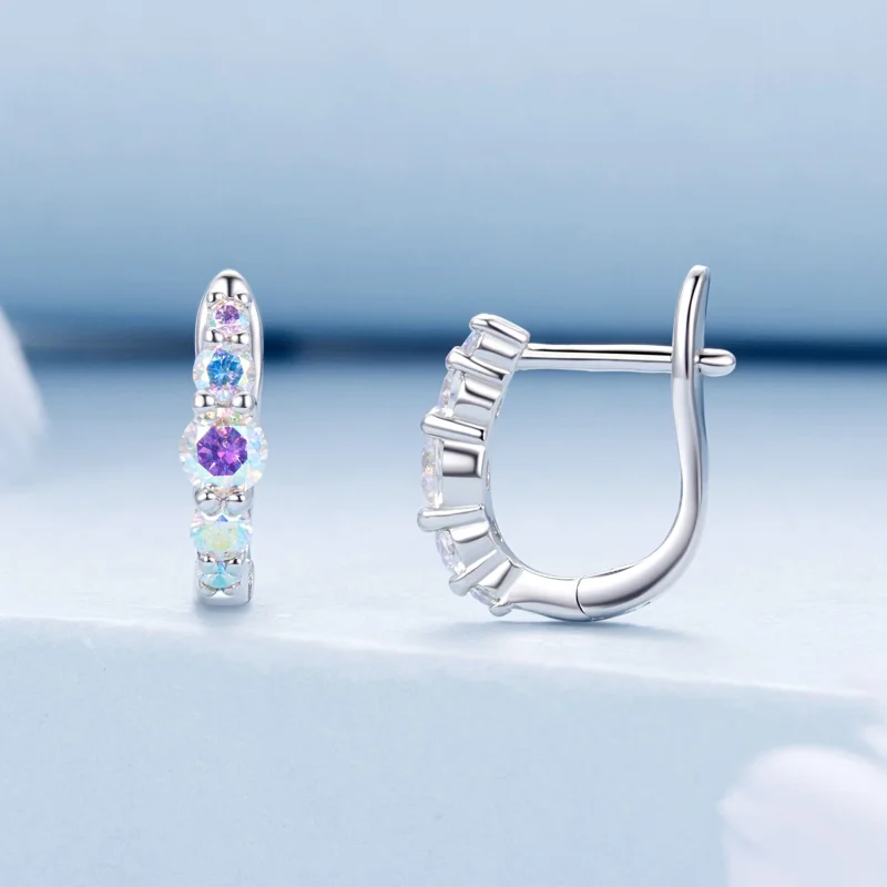(изображение за) Цветни обеци в стил PANDORA - BSE960 - Преглед 2