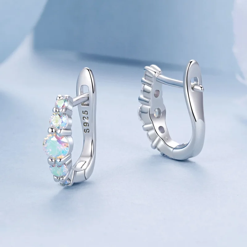 (изображение за) Цветни обеци в стил PANDORA - BSE960 - Преглед 3