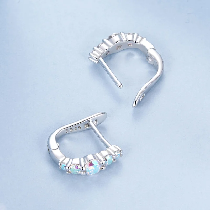 (изображение за) Цветни обеци в стил PANDORA - BSE960 - Преглед 4