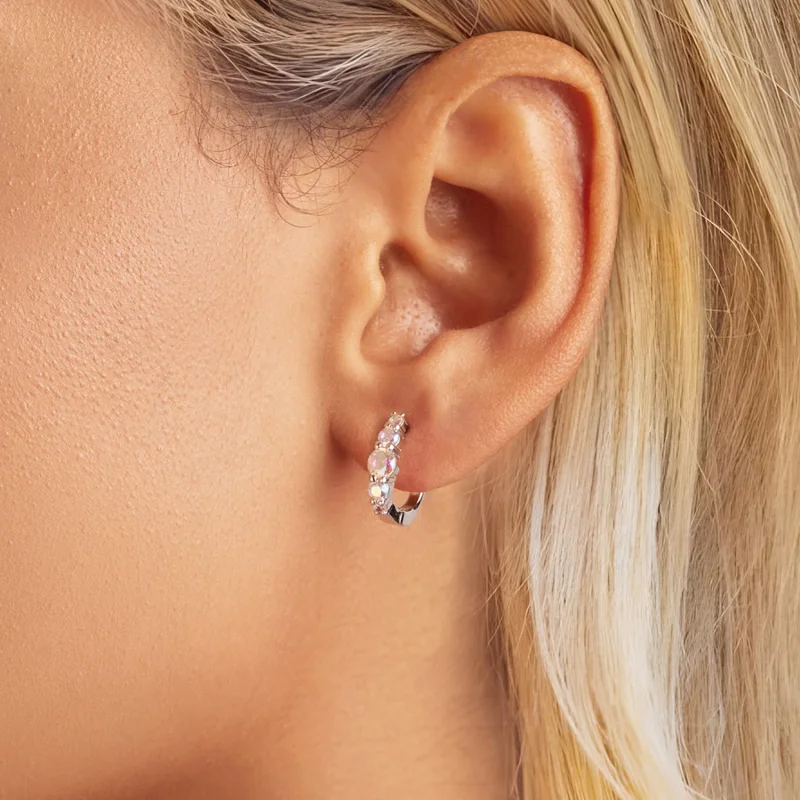 (изображение за) Цветни обеци в стил PANDORA - BSE960 - Преглед 5