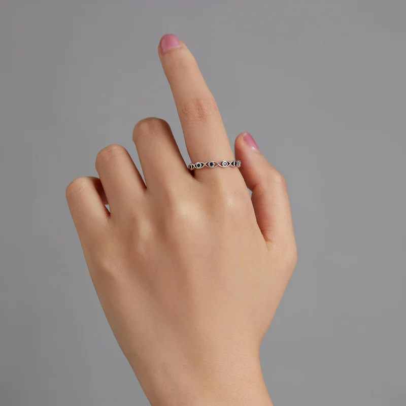(изображение за) Пръстен с дяволско око в стил PANDORA - BSR212 - Преглед 8