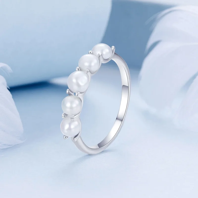 (изображение за) Пръстен с естествена перла в стил PANDORA - BSR510 - Преглед 3