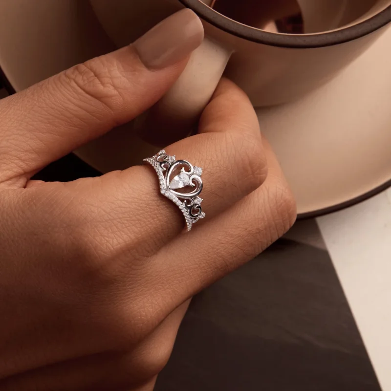 (изображение за) Пръстен корона в стил PANDORA - BSR511 - Преглед 11