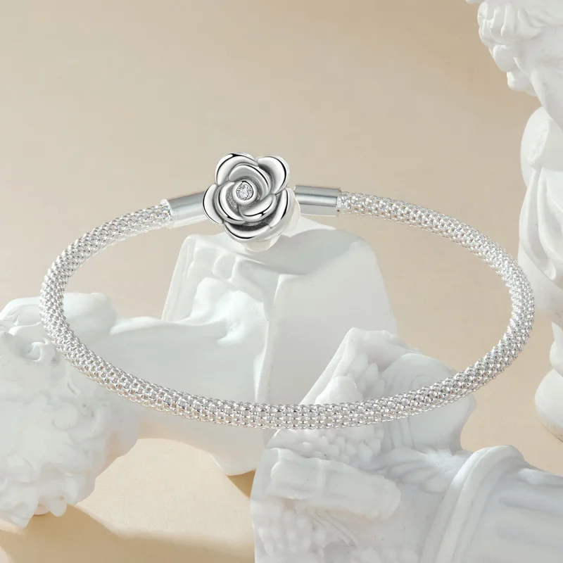 (изображение за) Верижка с роза в стил PANDORA - SCB266 - Преглед 3