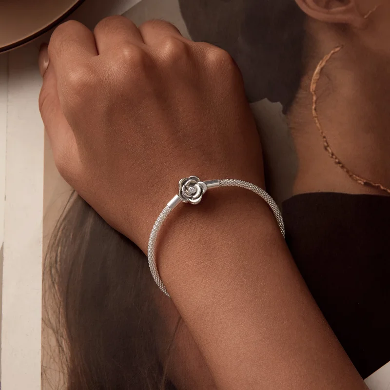 (изображение за) Верижка с роза в стил PANDORA - SCB266 - Преглед 5