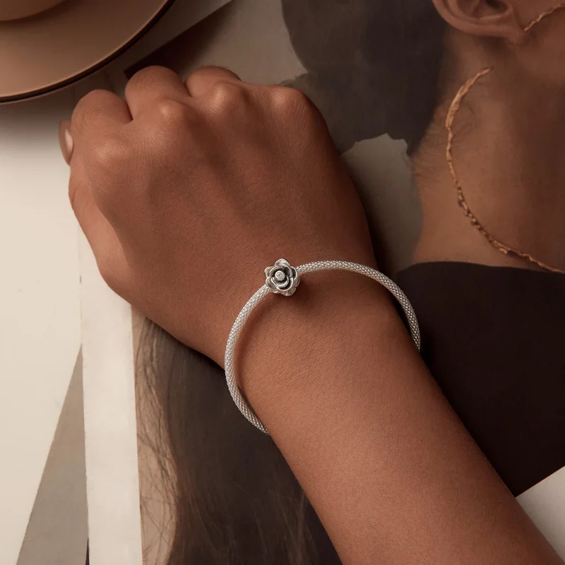 (изображение за) Триизмерен талисман с роза в стил PANDORA - SCC2705 - Преглед 8