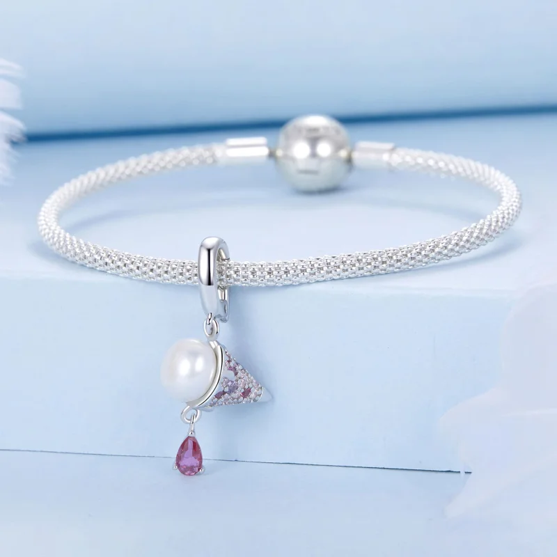 (изображение за) Талисман за сладолед от естествена перла PANDORA Style - BSC962 - Преглед 3