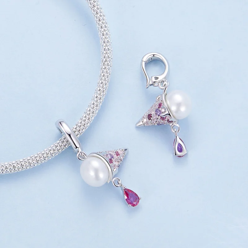(изображение за) Талисман за сладолед от естествена перла PANDORA Style - BSC962 - Преглед 4
