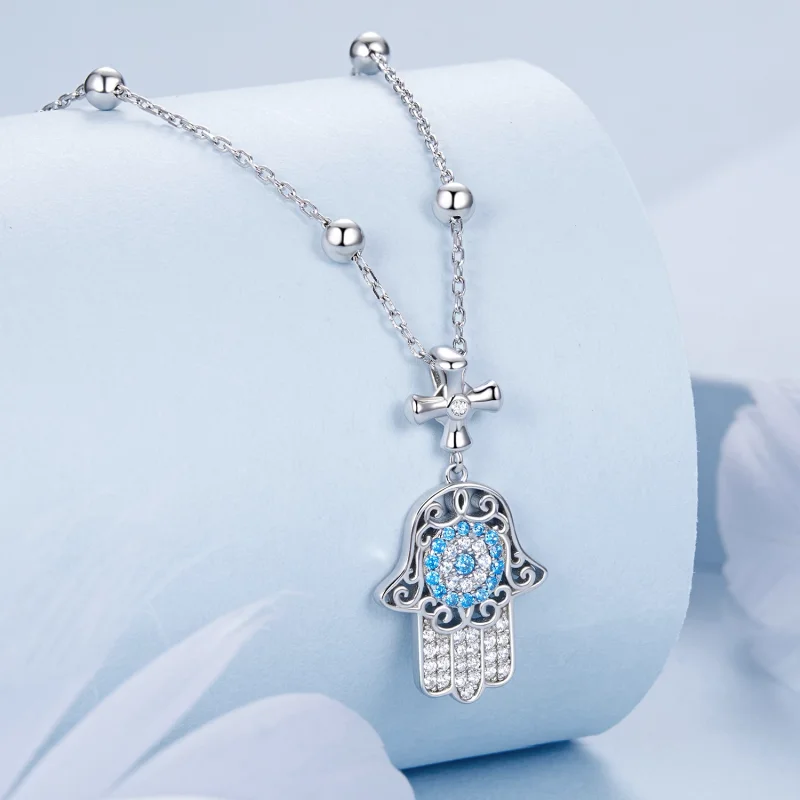 (изображение за) Колие PANDORA Style Hand of Fatima - BSN369 - Преглед 2