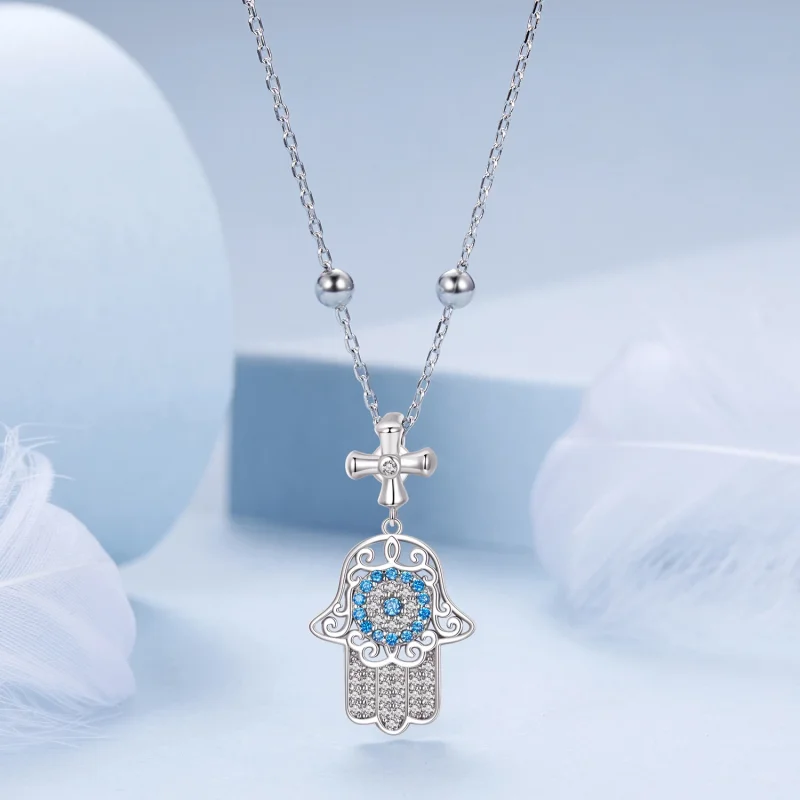 (изображение за) Колие PANDORA Style Hand of Fatima - BSN369 - Преглед 4