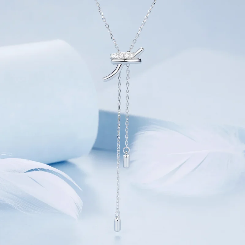 (изображение за) Колие PANDORA Style Knot Pull Y - BSN370 - Преглед 3