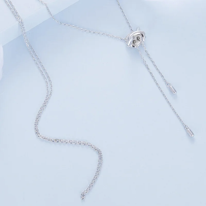 (изображение за) Колие PANDORA Style Knot Pull Y - BSN370 - Преглед 5