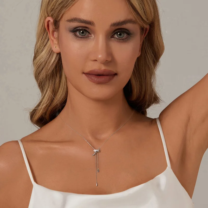 (изображение за) Колие PANDORA Style Knot Pull Y - BSN370 - Преглед 7