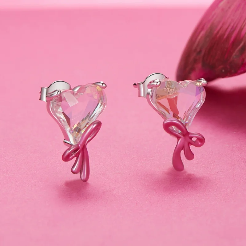(изображение за) Обеци PANDORA Style Love Bow - SCE1696 - Преглед 2