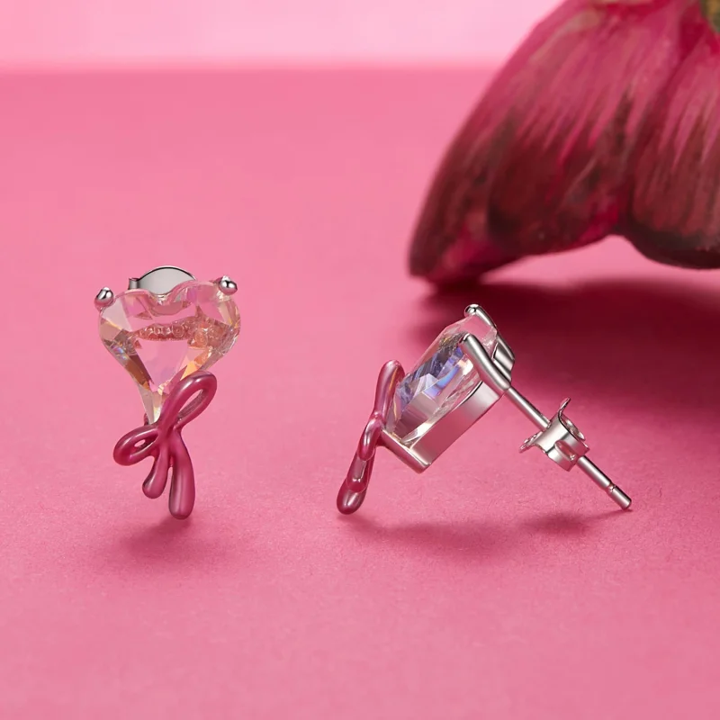 (изображение за) Обеци PANDORA Style Love Bow - SCE1696 - Преглед 6