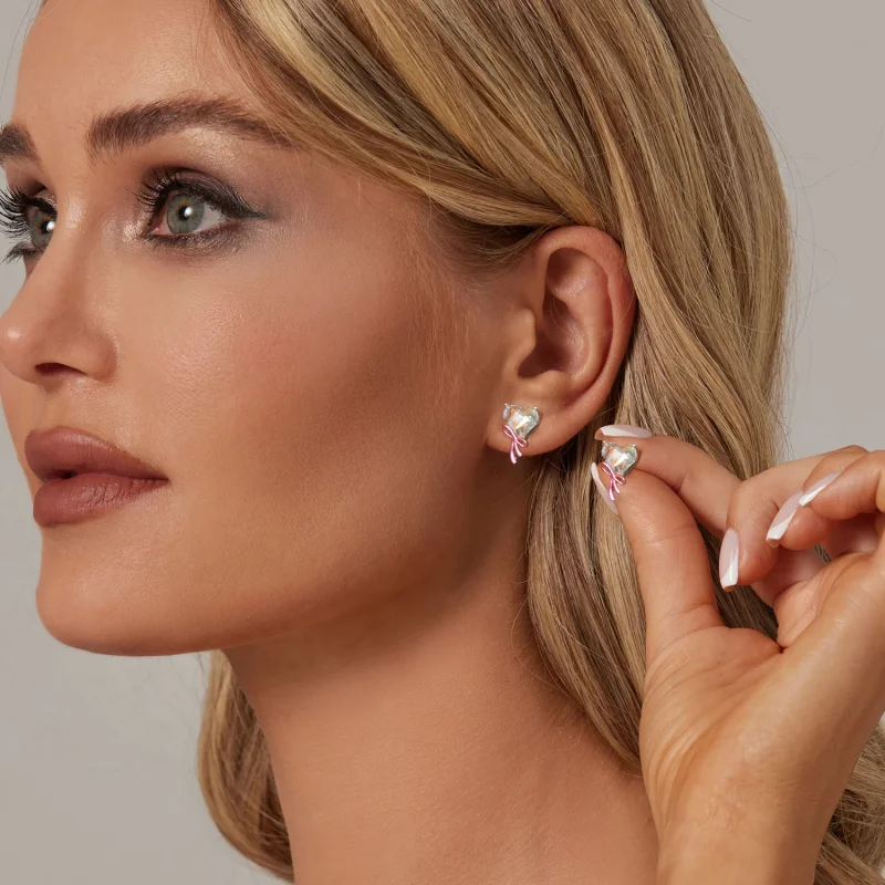 (изображение за) Обеци PANDORA Style Love Bow - SCE1696 - Преглед 9