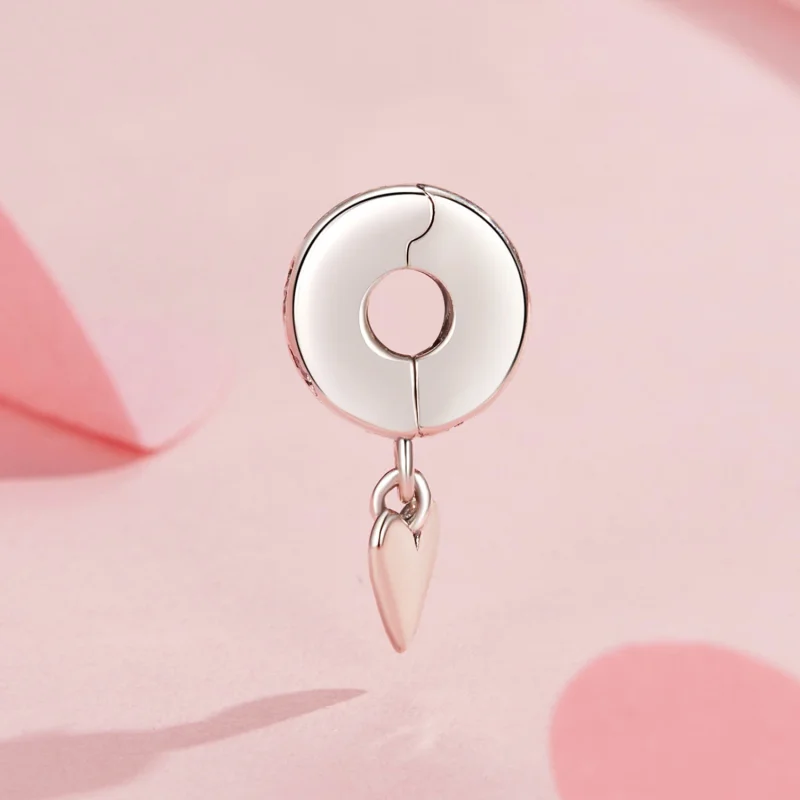 (изображение за) Талисман със силиконова катарама Smart Heart в стил PANDORA - SCC2694 - Преглед 4