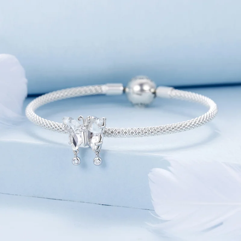 (изображение за) PANDORA Style Sparkle Butterfly Charm - BSC965 - Преглед 4