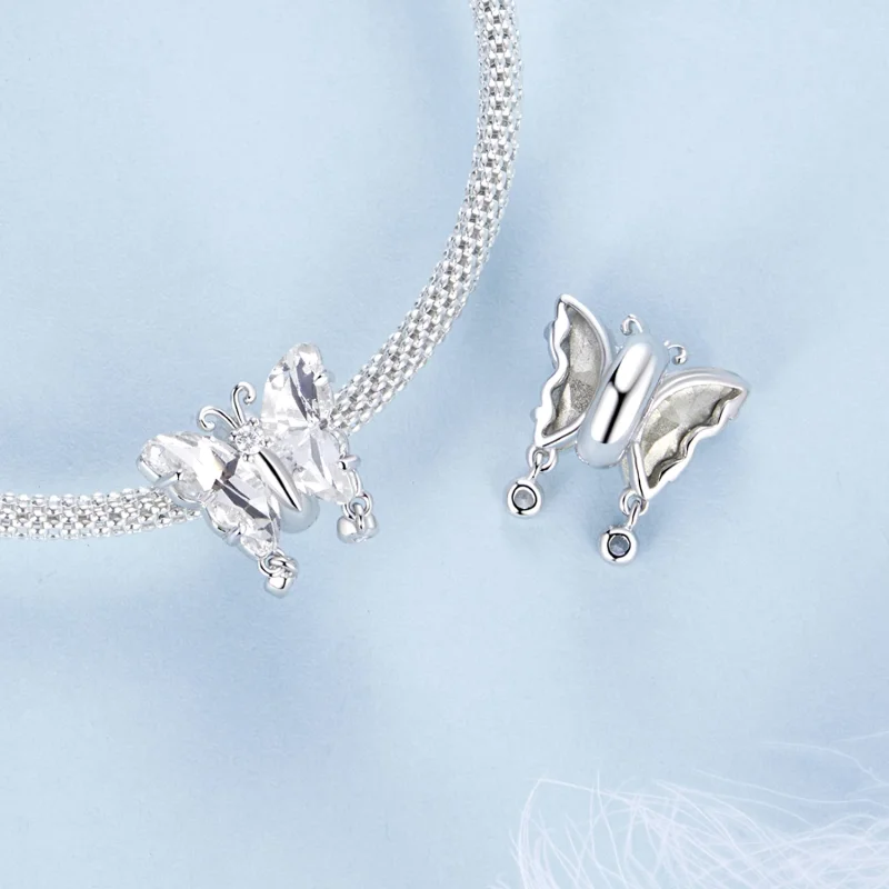 (изображение за) PANDORA Style Sparkle Butterfly Charm - BSC965 - Преглед 6