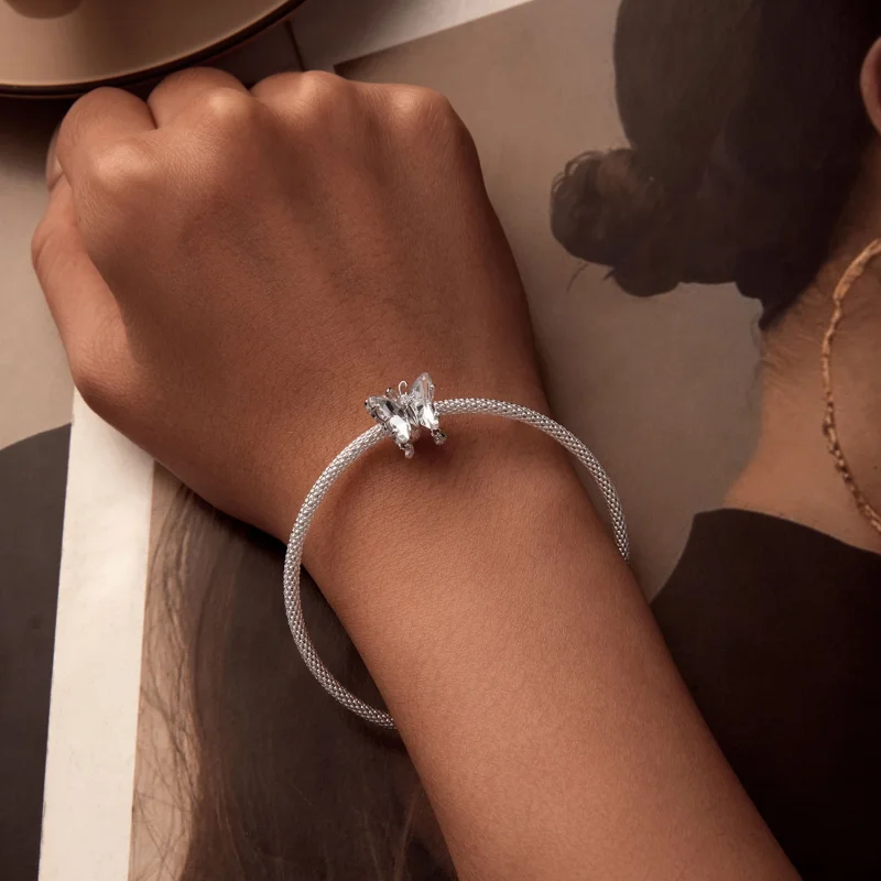(изображение за) PANDORA Style Sparkle Butterfly Charm - BSC965 - Преглед 7