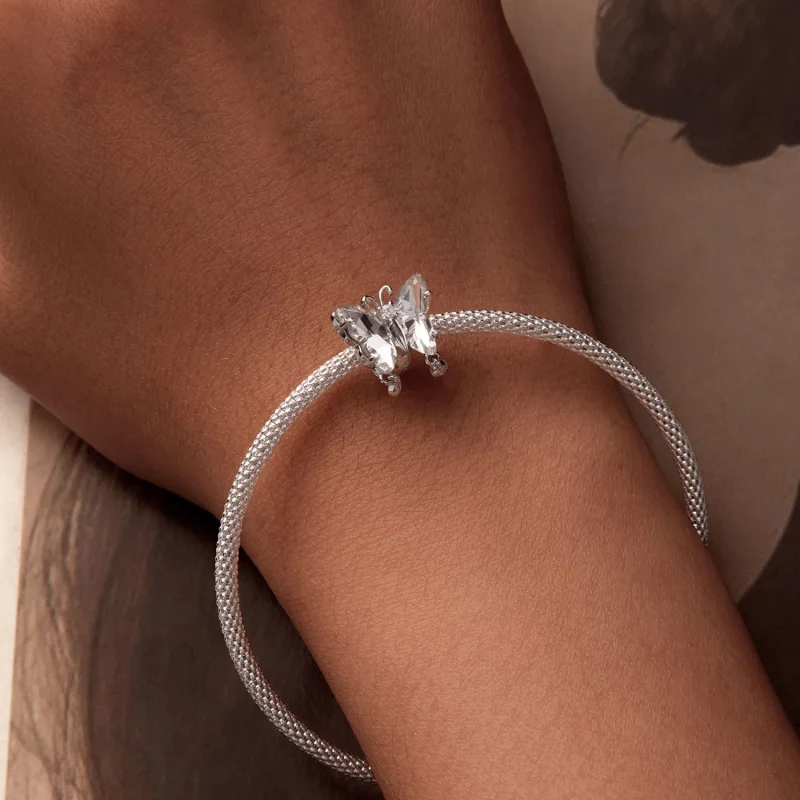 (изображение за) PANDORA Style Sparkle Butterfly Charm - BSC965 - Преглед 9