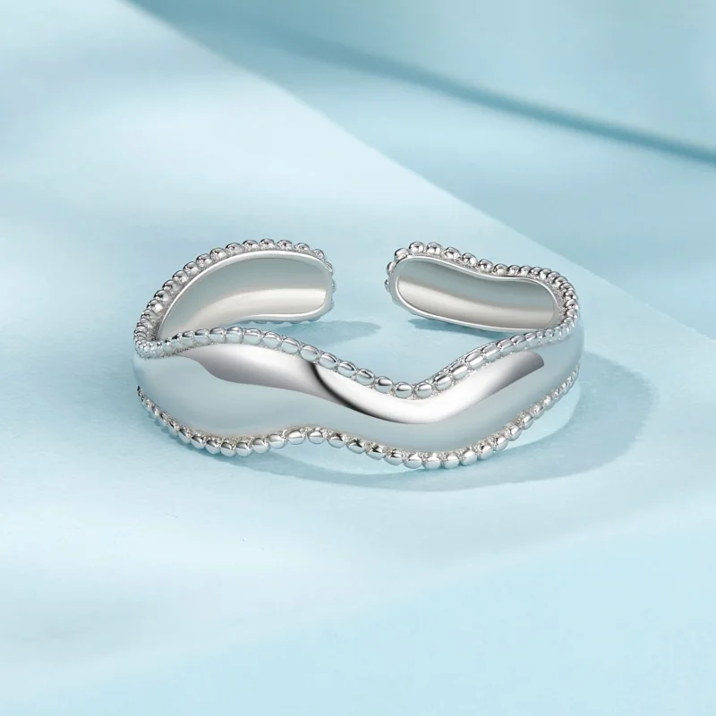 (изображение за) PANDORA Style Wave Ring - SCR1002-E - Преглед 3