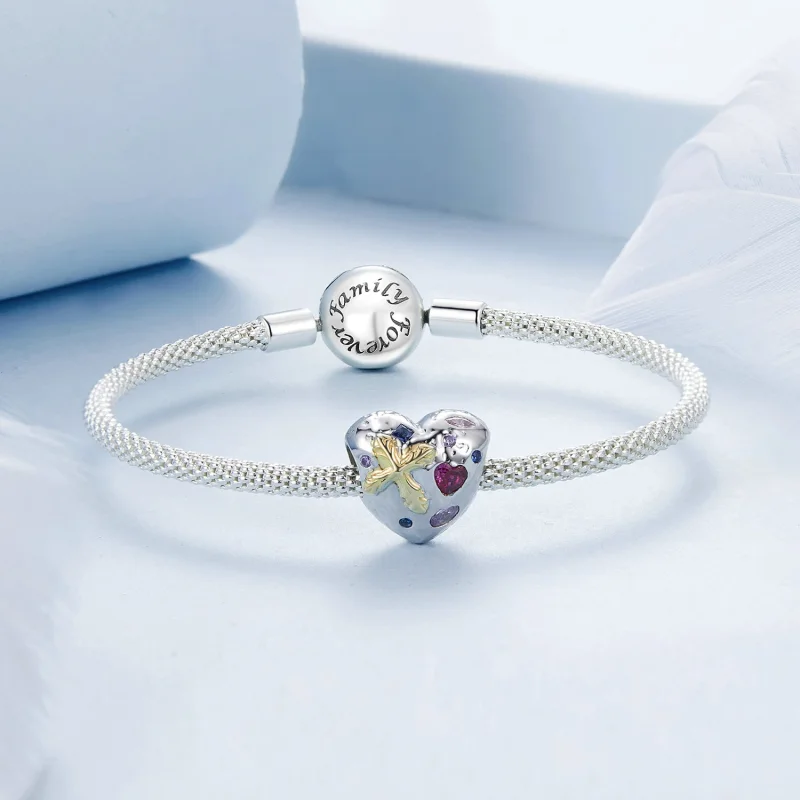 (изображение за) Винтидж талисман със сърце в стил PANDORA - BSC1006 - Преглед 5