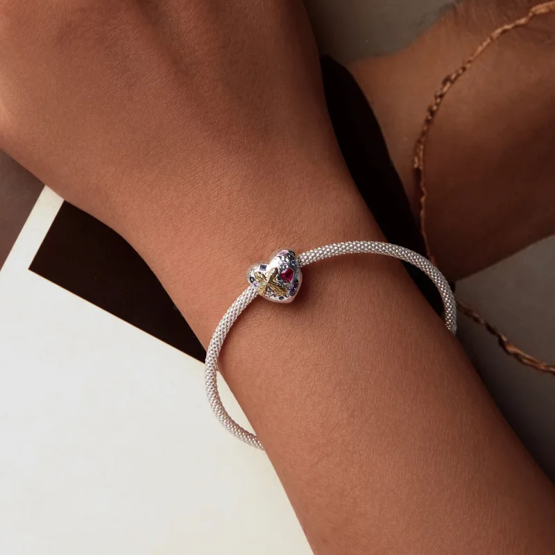 (изображение за) Винтидж талисман със сърце в стил PANDORA - BSC1006 - Преглед 6