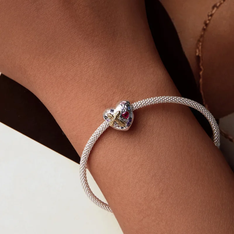 (изображение за) Винтидж талисман със сърце в стил PANDORA - BSC1006 - Преглед 7