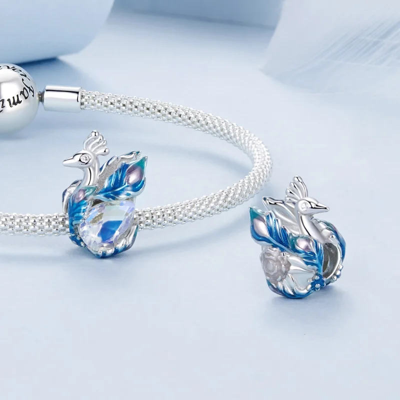 (изображение за) Мъниста с паун в стил PANDORA - BSC979 - Преглед 4