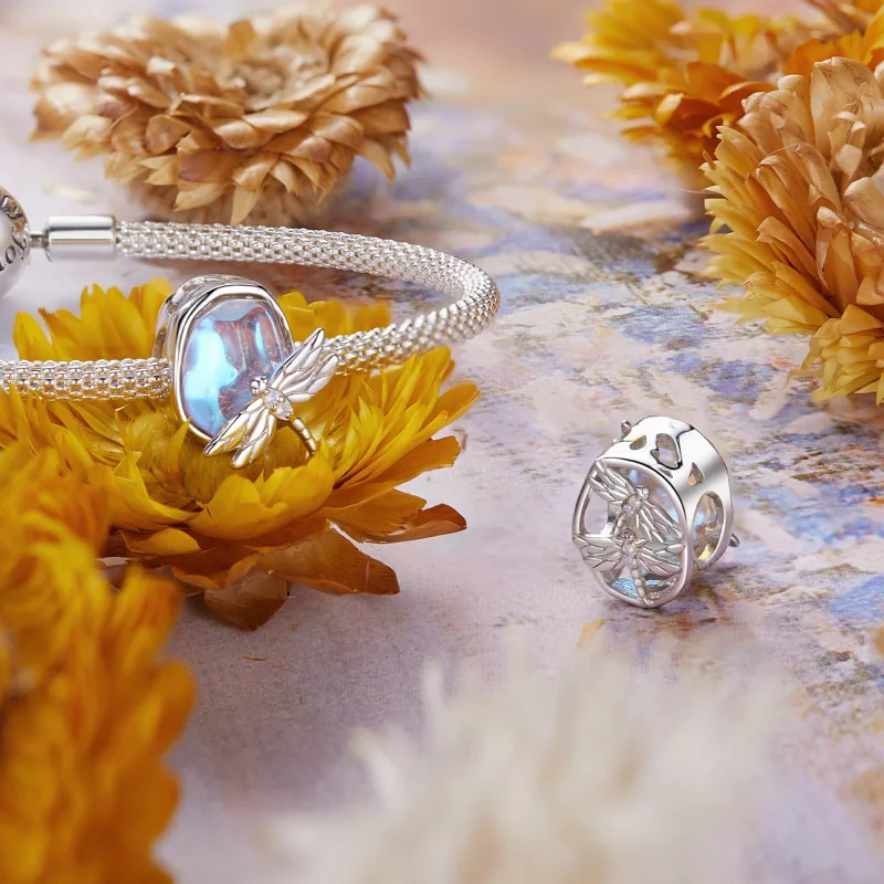 (изображение за) Мъниста с водни кончета Моне в стил PANDORA - BSC987 - Преглед 4