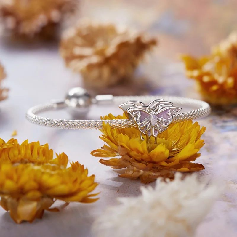 (изображение за) Мъниста с пеперуди Моне в стил PANDORA - BSC988 - Преглед 5