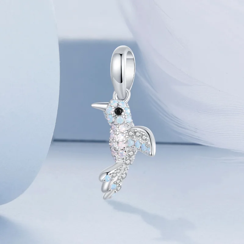(изображение за) Висулка с изцяло инкрустирана птица в стил PANDORA - BSC993 - Преглед 2