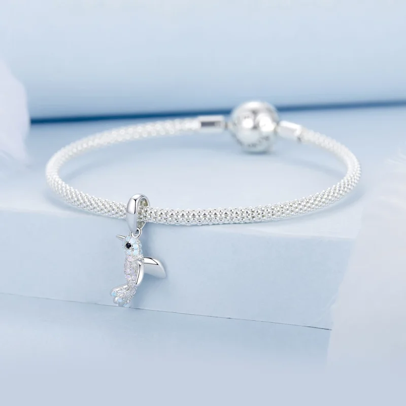 (изображение за) Висулка с изцяло инкрустирана птица в стил PANDORA - BSC993 - Преглед 3
