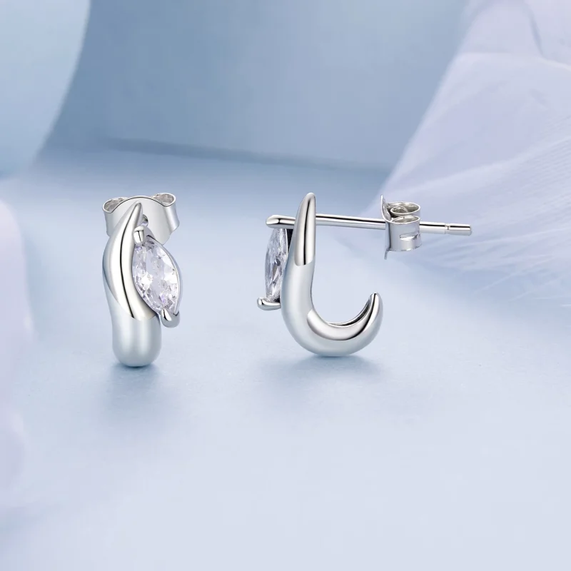 (изображение за) Семпли обеци тип маркиза в стил PANDORA - BSE971 - Преглед 4