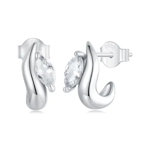 (изображение за) Семпли обеци тип маркиза в стил PANDORA - BSE971
