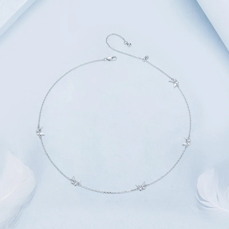 (изображение за) Малка верижка за ключицата в стил PANDORA - BSN376 - Преглед 3